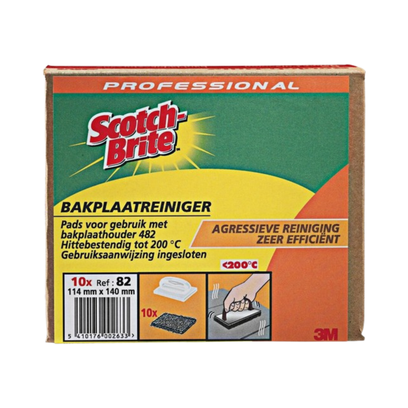 3m Scotch Brite 82 almohadillas limpiadoras para bandejas de horno 114x140mm A10