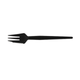 Forchetta snack riutilizzabile con tagliente 130mm nera (1000 pezzi)