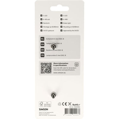 Fanale posteriore Simson Aurora e-line e50c-b