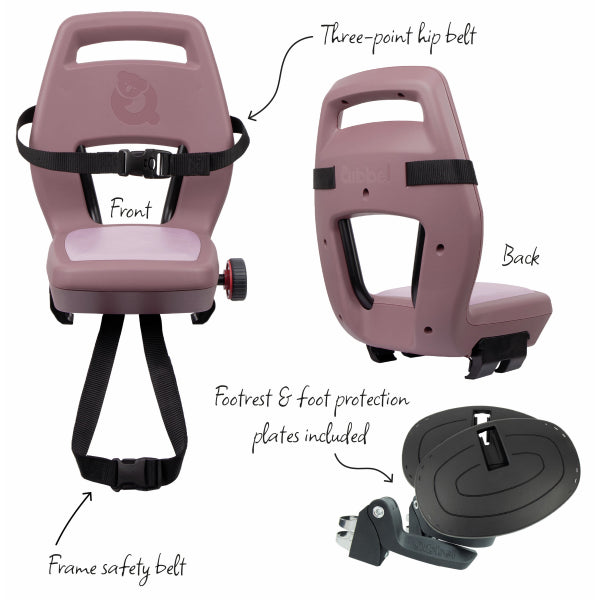 Asiento trasero Qibbel junior rosa ciruela Q368
