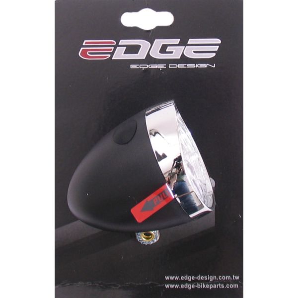 EDGE HEADLIGHT RETRO 3 LED su incl. Batterie Black Chrome