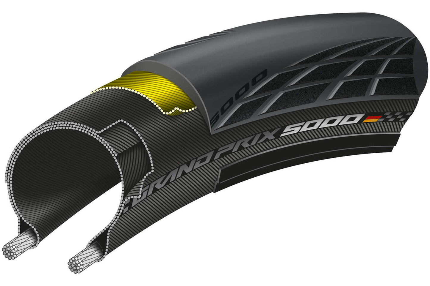 Continental Grand Prix 5000 - Racing Bike Band 28-622 - Negro