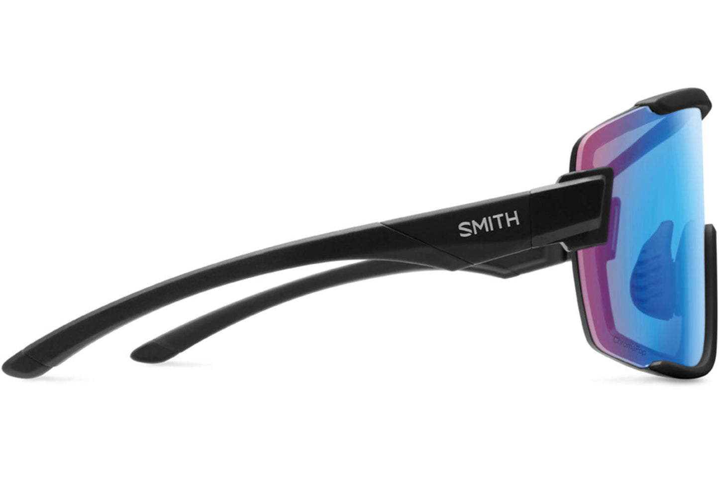 Smith Bril wildcat matte black chromapop low light rose blue mirror