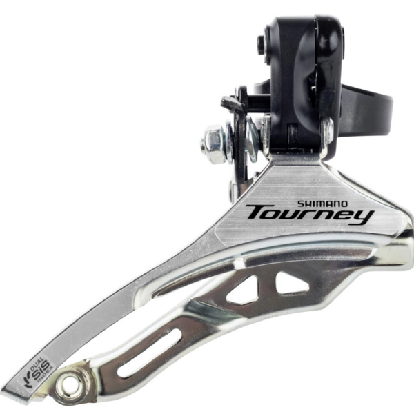 Shimano voorderailleur tourney fd-ty300 3x6 7 speed - down swing - top pull - hoge klem 28,6 mm - 42t - (66-69°)