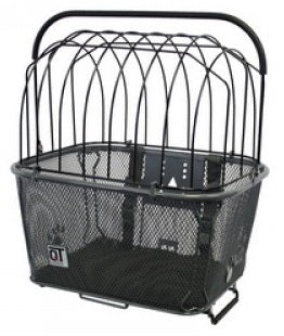 Dog basket rimini for behind 24 liters black