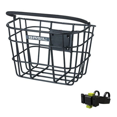 Basil Bremen Alu KF - Basquero de bicicletas - Primero, incluido Basil KF Sterbar Bield Bielder - Negro