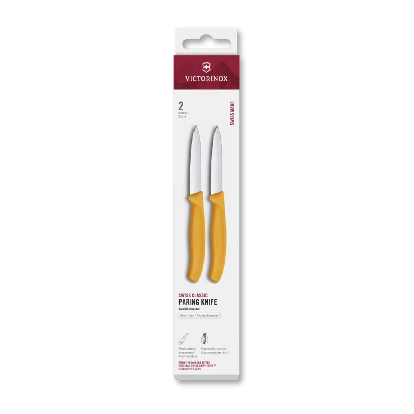 Victorinox cuchillo pelador 2uds punta amarilla 8cm