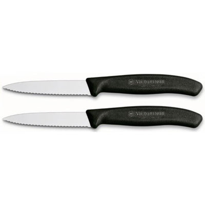 Coltello Victorinox seghettato 2 pezzi nero