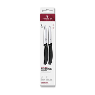 Coltello sbucciatore Victorinox 2 pezzi nero 10 cm