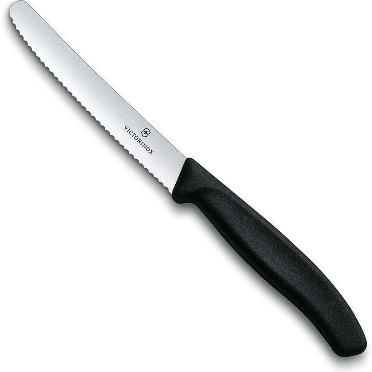 Cuchillo tomate Victorinox dentado negro