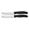 Victorinox cuchillo tomatero dentado 2uds negro