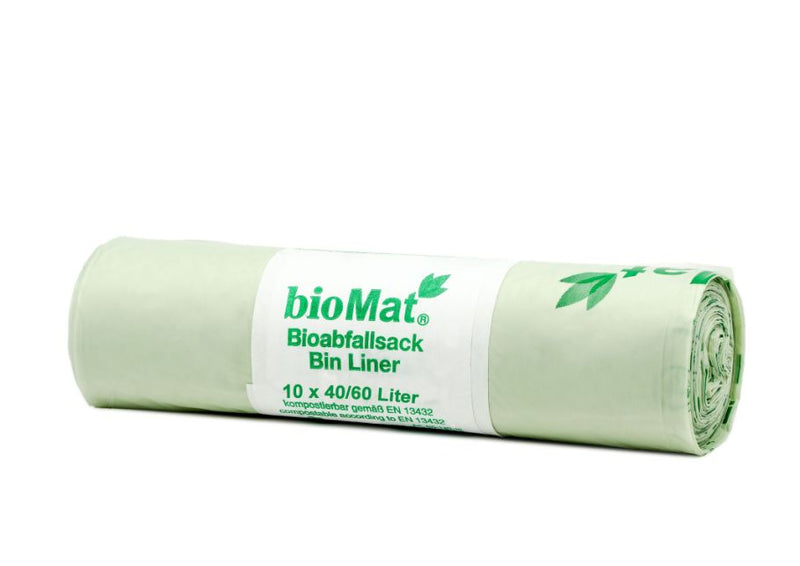 Sacchetti di immondizia compostabili a biomat 40 60l 10 pezzi.