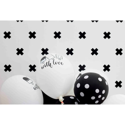 Noordwand Wallpaper Noordwand Fabulous World Cross White and Black