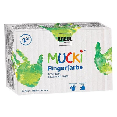 Kreul Mucki Finger Paint, vari colori, 6x150 ml 1 scatola