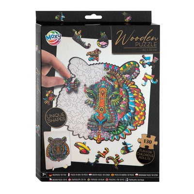 Gruppo artigianale creativo in legno puzzle tigre 130st.