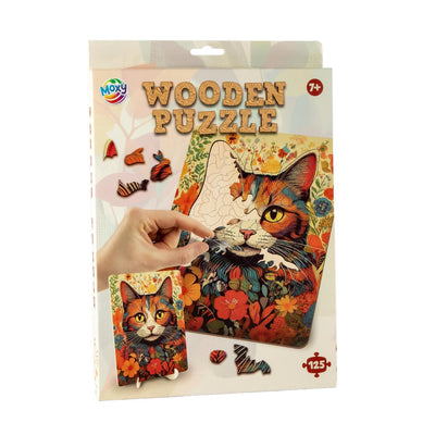 Moxy wooden puzzle cat unique shapes