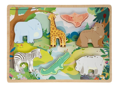 Creative craft group wooden 3D puzzle farm - 7 pcs.