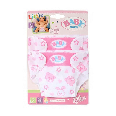 Baby Born Baby Born Little Diapers 2 piezas de color rosa blanco