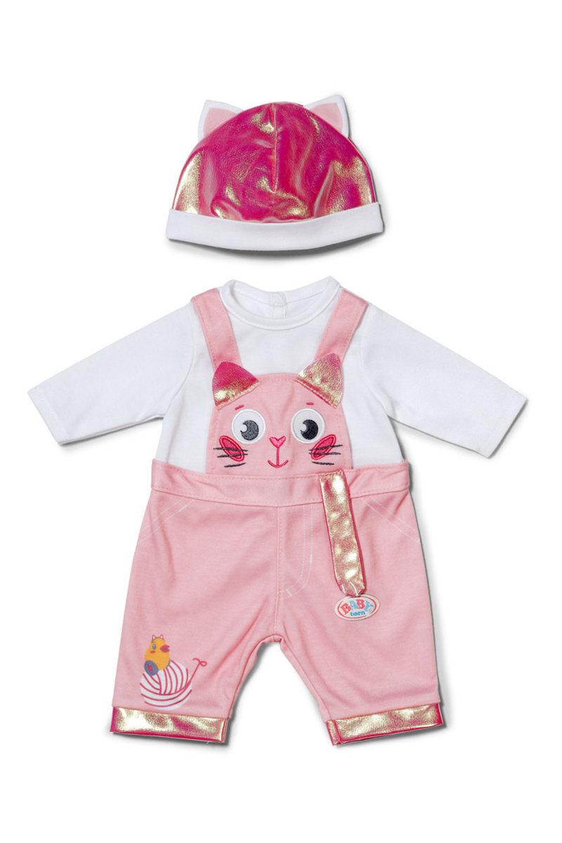 Pelele bebe born con gorro 43 cm | 2 piezas