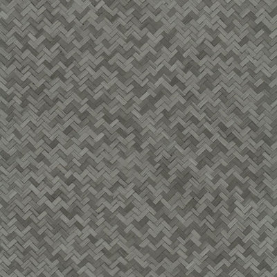 Wallpaper North Wall Noord Wallpaper Botanica Rattan Wickerwork Nero e Grigio