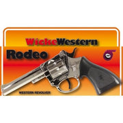 Johntoy wicke pistool rodeo 198mm, 100 shots, chroom, verpakt in doos - afbeelding 1