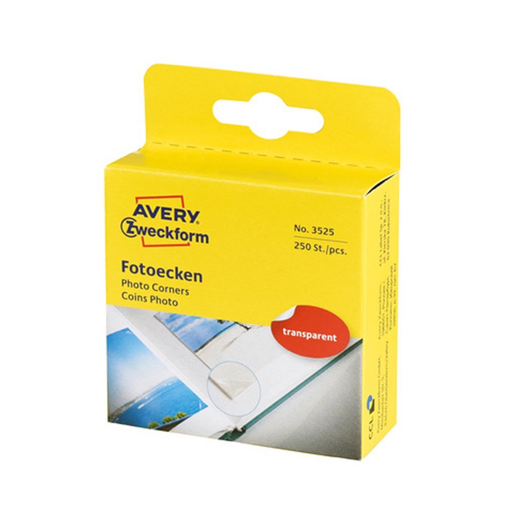 Avery Avery AV-3525 ZWECKFORM POTO POTOGANE 19x17 mm 250 pezzi trasparenti