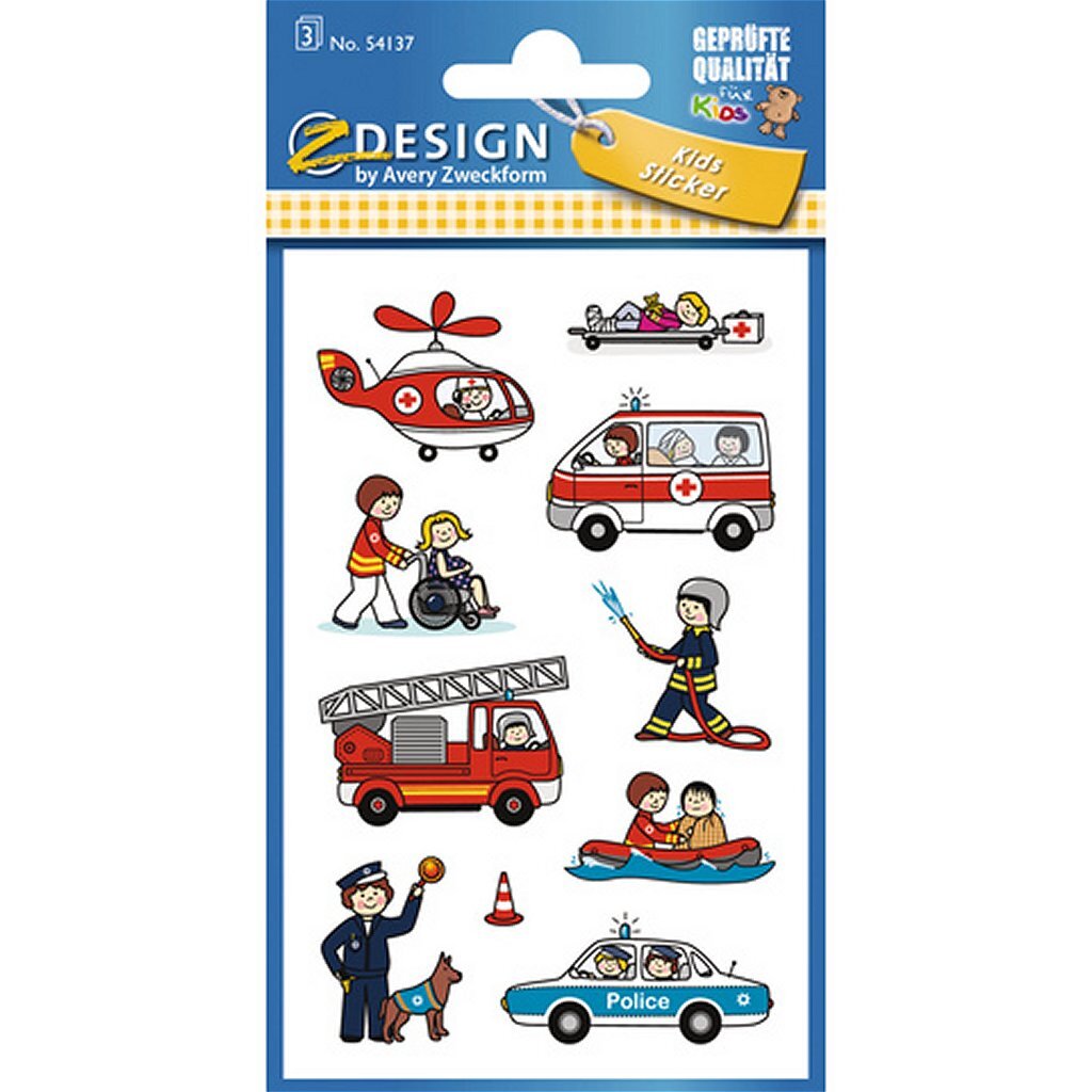 Avery Avery AV-54137 Servizi di emergenza con adesivi Z-Design 3 VEL