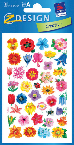 Avery Avery AV-54304 Etichetta carta Etichetta Z Pacchetto di design A 3 fogli di fiori