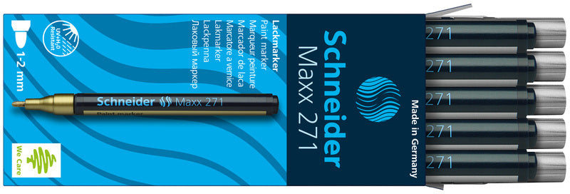 Pennarello a vernice Schneider maxx 271 1-2mm argento 10 pezzi