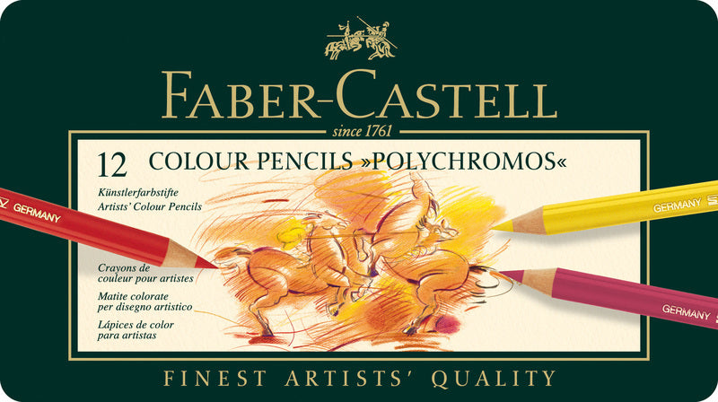Faber Castell Faber Castell FC-110012 Polychromos colorato Polychromos 3,8 mm Spessore del nucleo di 12 pezzi