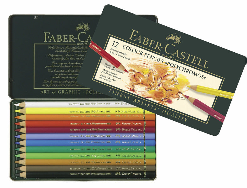 Faber Castell Faber Castell FC-110012 Polychromos colorato Polychromos 3,8 mm Spessore del nucleo di 12 pezzi