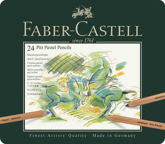 Faber Castell FC-112124 Matita pastello Faber-Castell Pitt Custodia in metallo da 24 pezzi