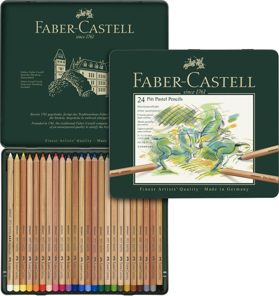 Faber Castell FC-112124 Matita pastello Faber-Castell Pitt Custodia in metallo da 24 pezzi