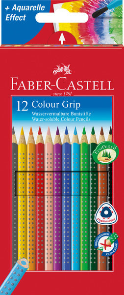 Faber castell kleurpotloden colour-grip kleurenassortiment 12 stuks