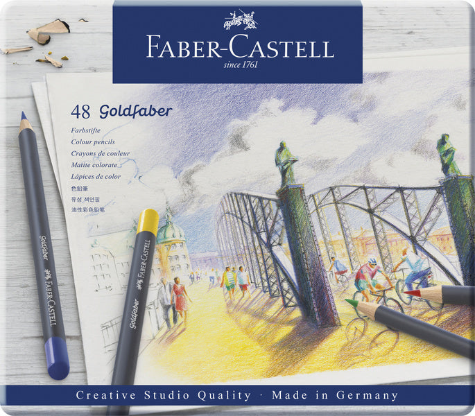 Faber castell fc-114748 matita colorata faber-castell goldfaber astuccio da 48 pezzi