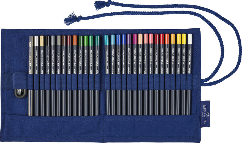 Faber Castell Faber Castell FC-114752 Roller con 27 matite colorate Goldfaber, 1 matita più nitida e 1 matita Goldfaber 4B