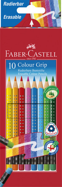 Faber Castell Faber Castell FC-116613 Pencil colorato FABER-Castell Grip 2001 Contrassegna esausta di 10 pezzi