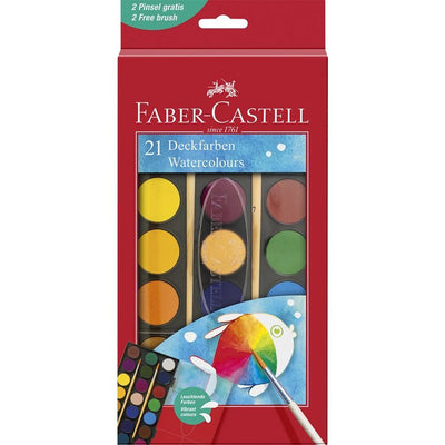Faber Castell Faber Castell FC-125027 Box WaterColor 21 Colori + 2 pennelli