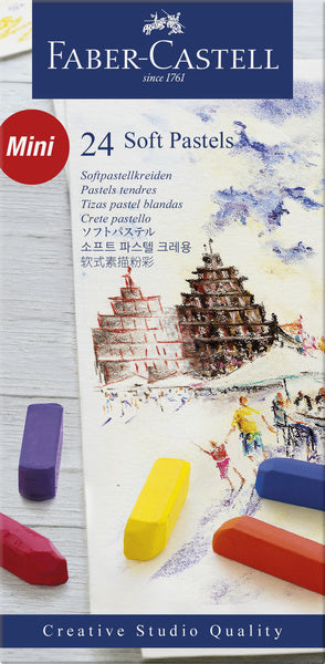 Faber Castell Faber Castell FC-1282224 Pastelkrijt Media longitud de 24 piezas