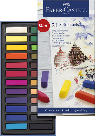 Faber Castell Faber Castell FC-1282224 Pastelkrijt Media longitud de 24 piezas