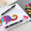 Faber castell fc-151109 viltstiften duo neon kleuren in etui 10 stuks