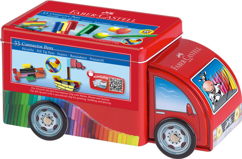 Faber Castell Faber Castell FC-155533 Felt-Connector 33 pezzi con 10 clip in camion