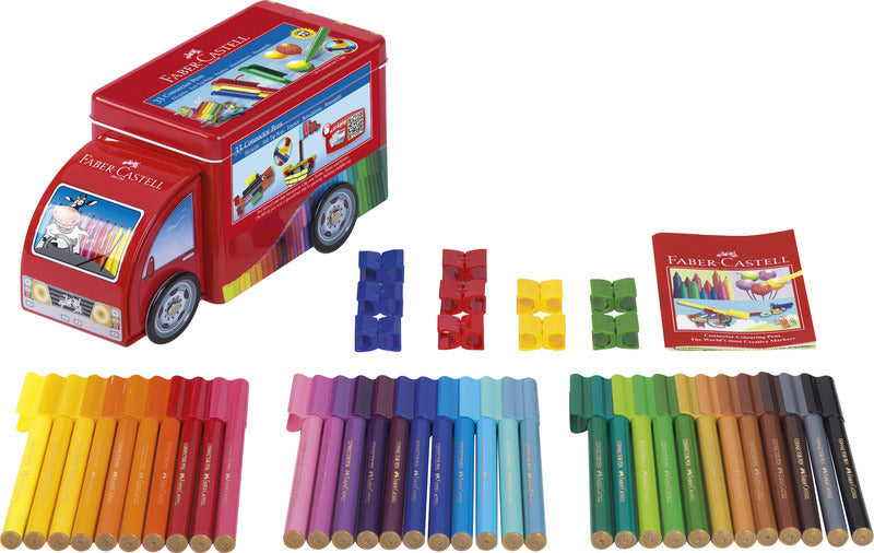 Faber Castell Faber Castell FC-155533 Felt-Connector 33 pezzi con 10 clip in camion