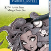 Faber Castell FC-167107 penna da disegno Faber-Castell Pitt Artist Pen Manga astuccio da 8 pezzi basic