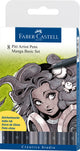 Faber Castell FC-167107 penna da disegno Faber-Castell Pitt Artist Pen Manga astuccio da 8 pezzi basic