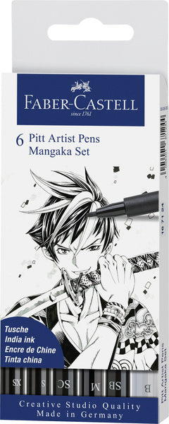 Faber Castell Faber Castell FC-167124 Segno Marker Faber-Castell Pitt Artist Pen Pen Mangaka Penny Black