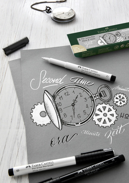 Faber Castell Faber Castell FC-167151 Penna da disegno Faber-Castell Set Pitt Artist Pen in bianco e nero