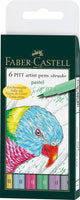 Faber Castell Faber Castell FC-167163 Marcador de cartel Faber-Castell Pitt Artista Pen Brush Endui A 6 pastel