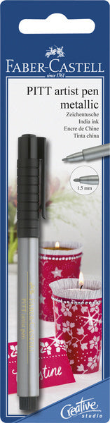 Faber Castell Faber Castell FC-167398 Penna per l'artista Penna Drawing Pitt 251 Silver