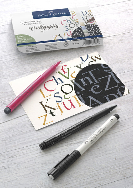 Faber Castell Faber Castell FC-167508 Pitt Artist Pen Calligraphy Set 8 Penne